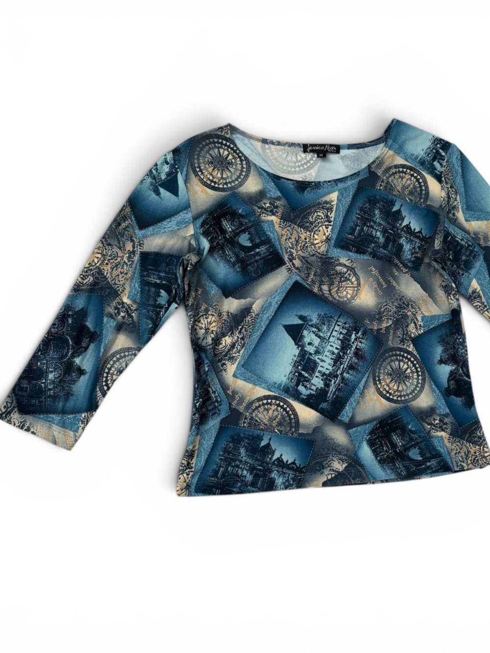 Y2K Vintage Architecture Graphic Top